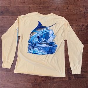 Guy Harvey Pastel Yellow LS Tee